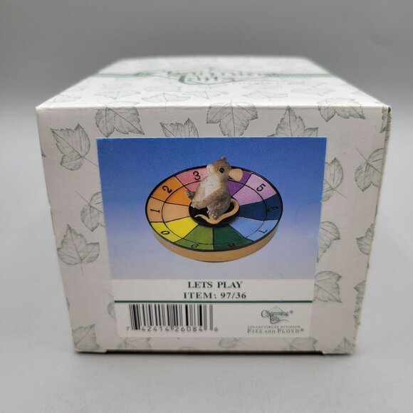 Charming Tails Lets Play Mouse Figurine Spinning Wheel Club Exclusive - Picture 7 of 8